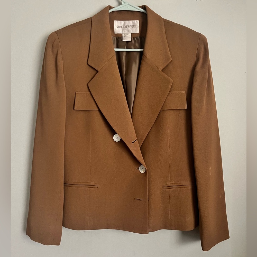 Women’s Suit Jacket and Pencil Skirt; Brown